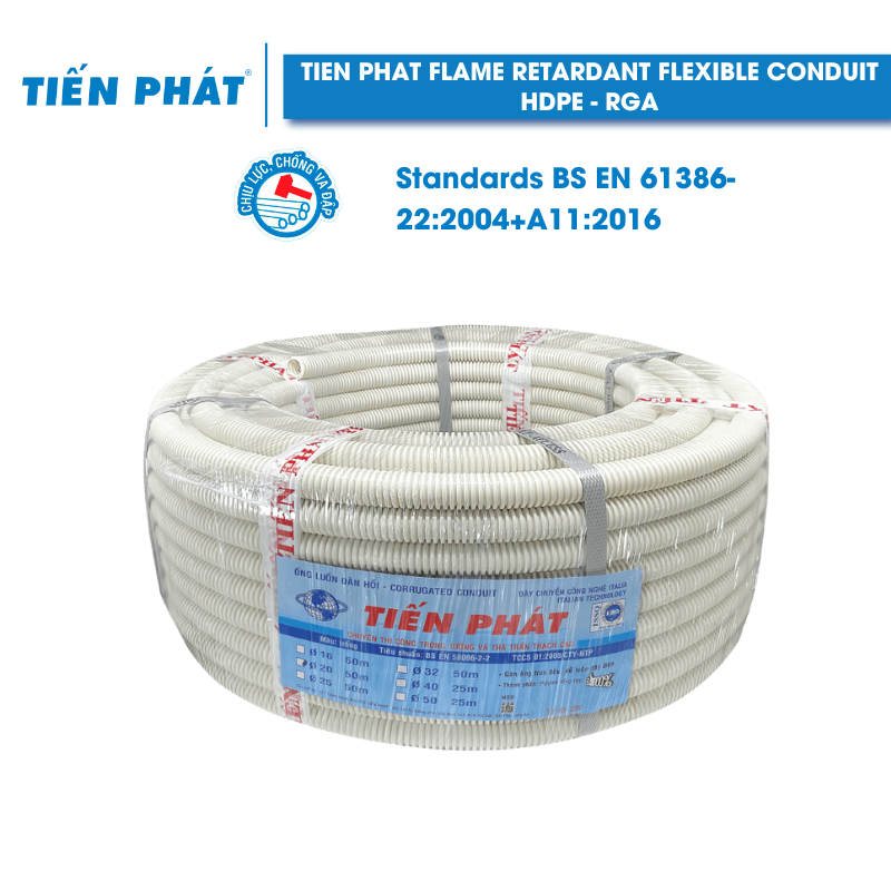 Tien Phat Flexible Conduit (White) – HDPE