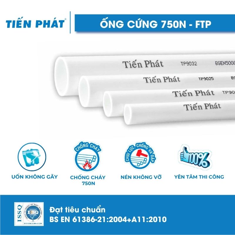 Ống Cứng PVC Tiến Phát – Chịu Lực Nén 750N