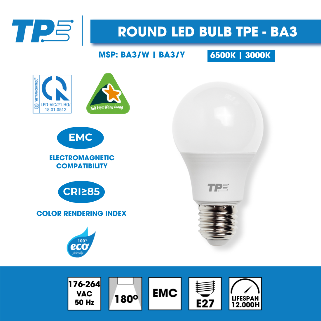 ROUND LED BULB TPE