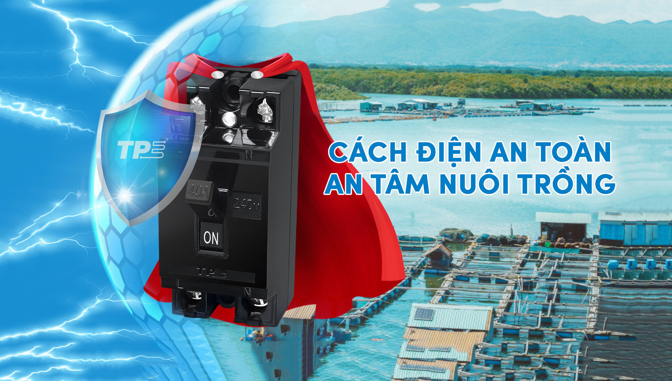 Cầu Dao TPE – CÁCH ĐIỆN AN TOÀN, AN TÂM NUÔI TRỒNG