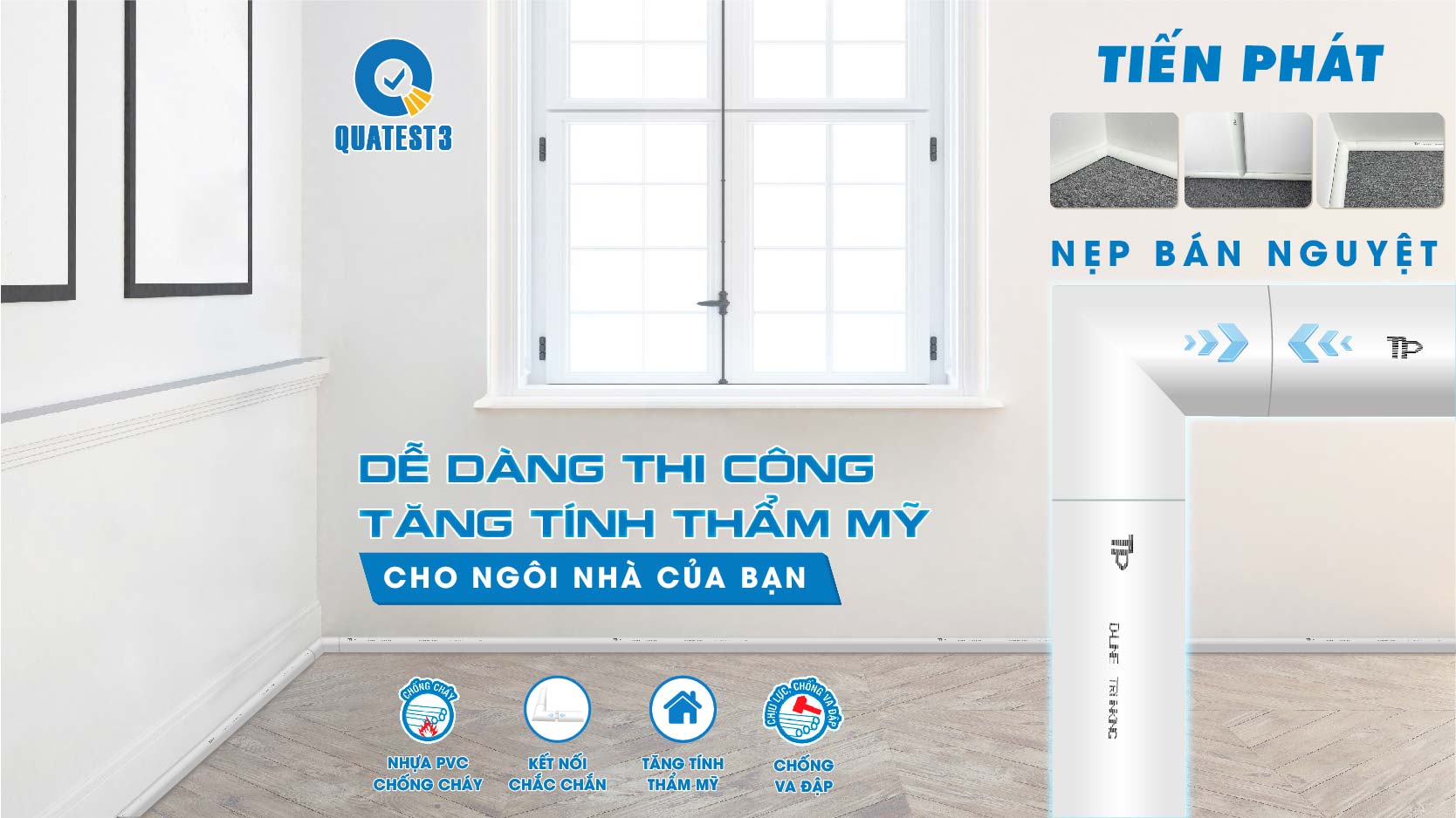 NẸP BÁN NGUYỆT TIẾN PHÁT – DỄ DÀNG THI CÔNG, TĂNG TÍNH THẨM MỸ CHO NGÔI NHÀ CỦA BẠN
