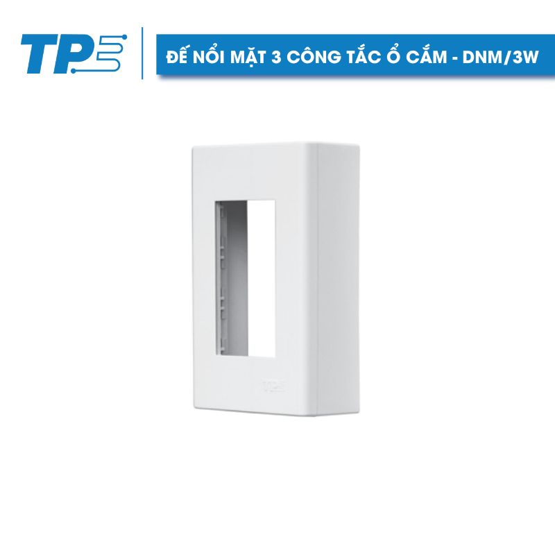 Đế nổi mặt 3 công tắc ổ cắm