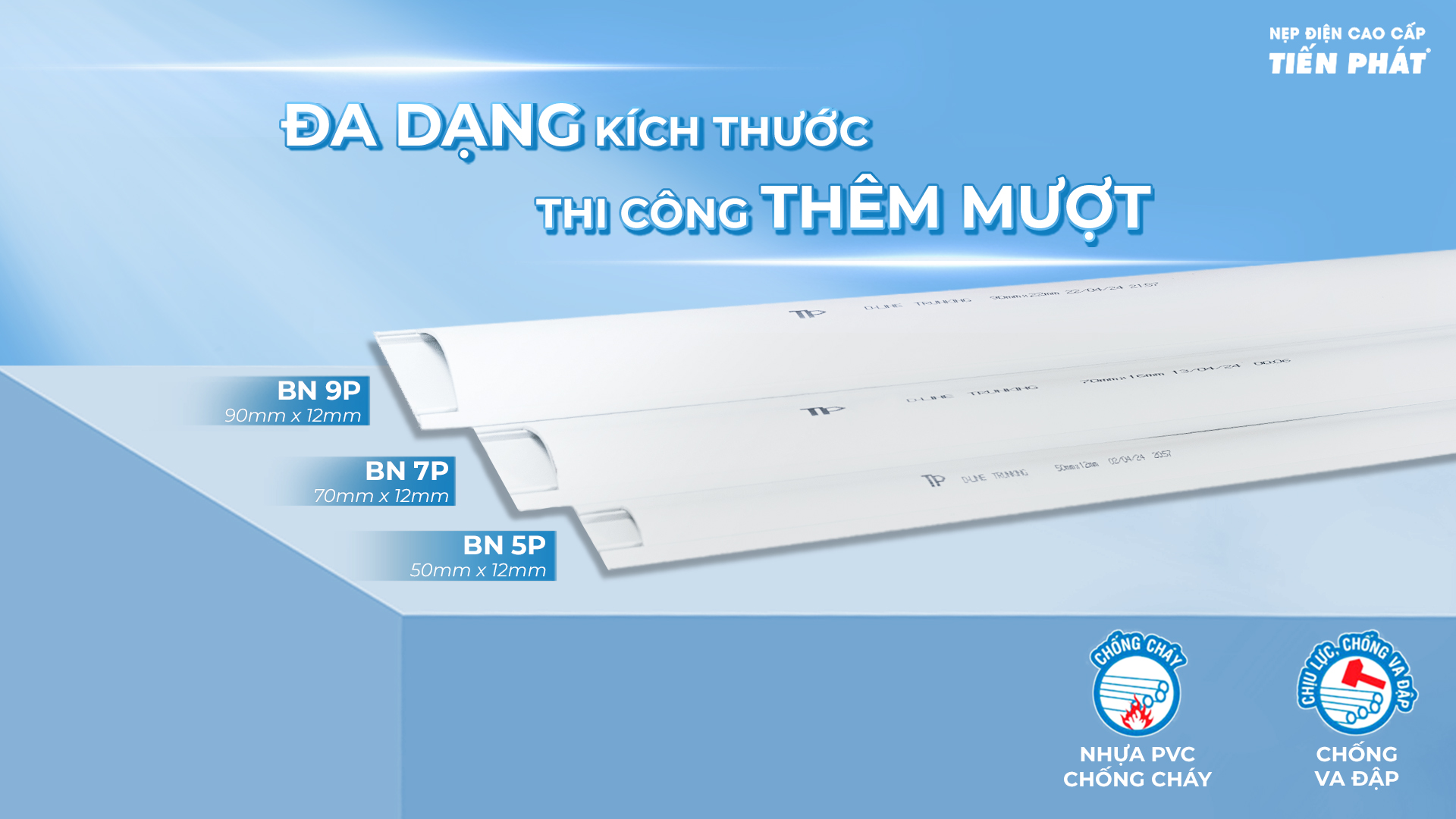 NẸP BÁN NGUYỆT TIẾN PHÁT: ĐA DẠNG KÍCH THƯỚC, THI CÔNG THÊM MƯỢT