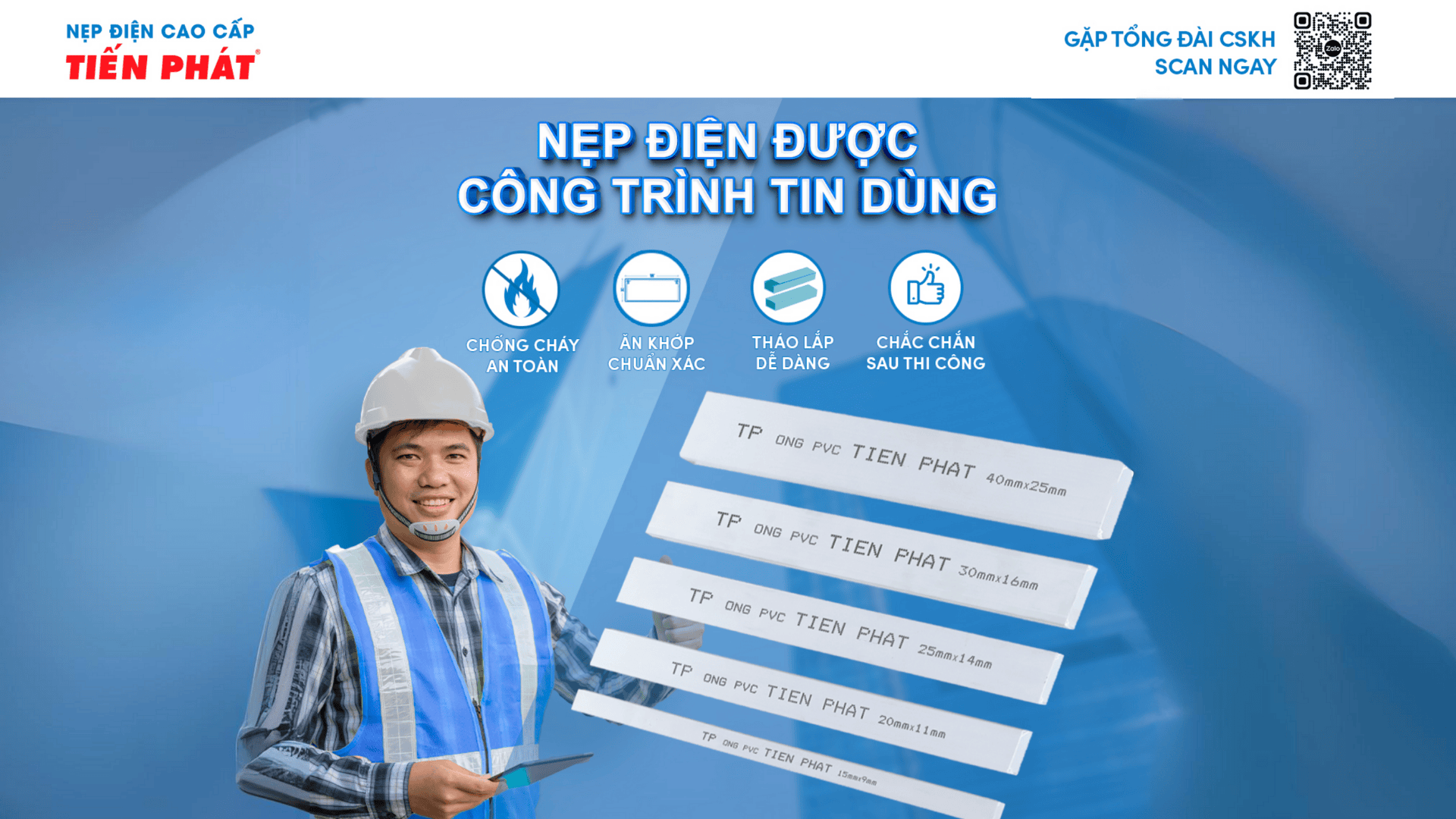 NẸP ĐIỆN ĐƯỢC CÔNG TRÌNH TIN DÙNG