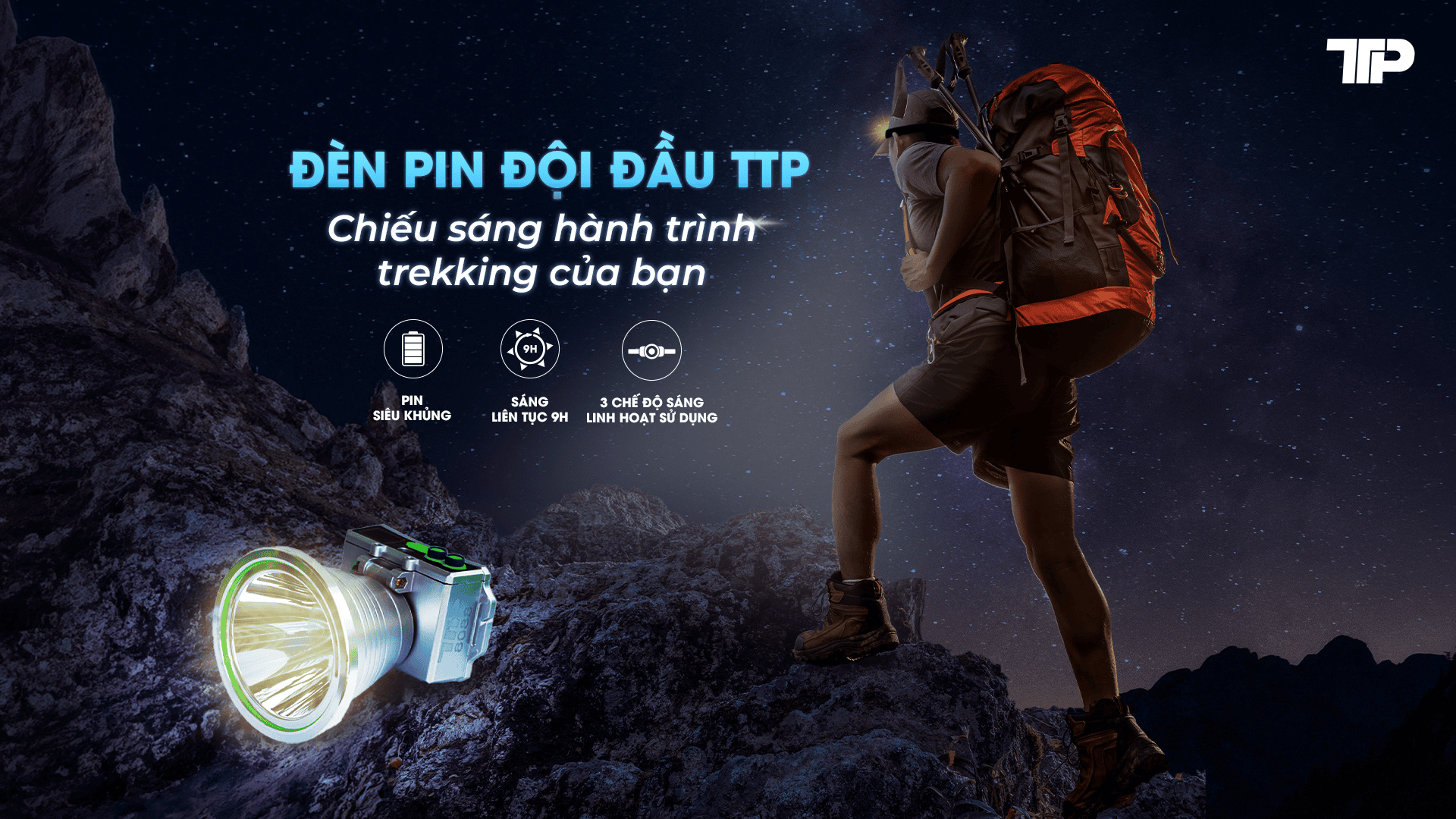 ĐÈN PIN ĐỘI ĐẦU TPE – CHIẾU SÁNG HÀNH TRÌNH TREKKING CỦA BẠN