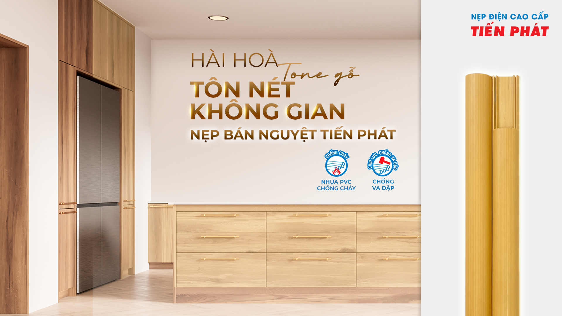 NẸP BÁN NGUYỆT TIẾN PHÁT: HÀI HÒA TONE GỖ – TÔN NÉT KHÔNG GIAN