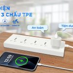 Ổ CẮM ĐIỆN 5 Ổ CẮM 3 CHẤU TPE: AN TOÀN, TIỆN DỤNG