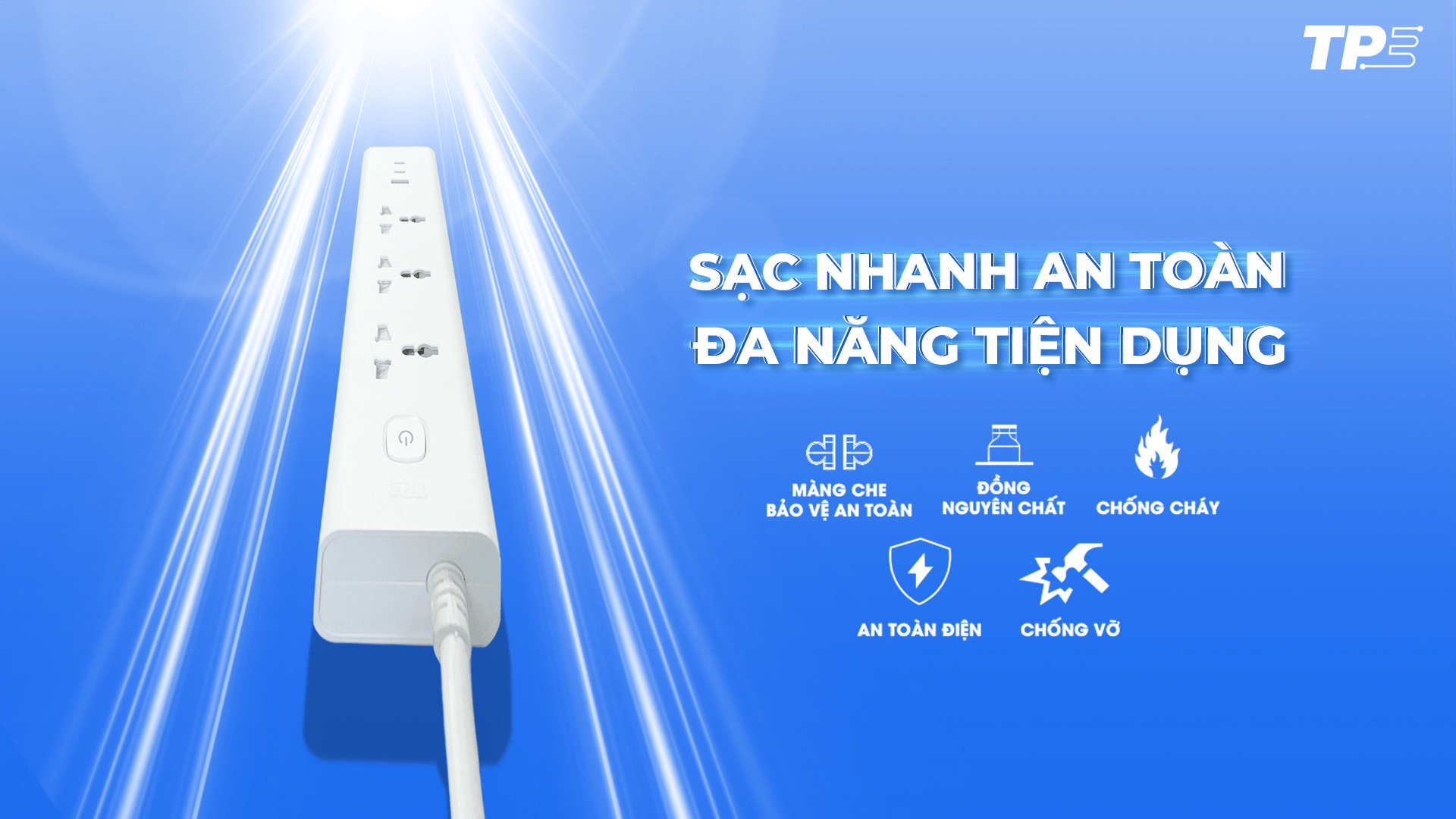 Ổ CẮM SẠC NHANH USB: SẠC NHANH AN TOÀN, ĐA NĂNG TIỆN DỤNG