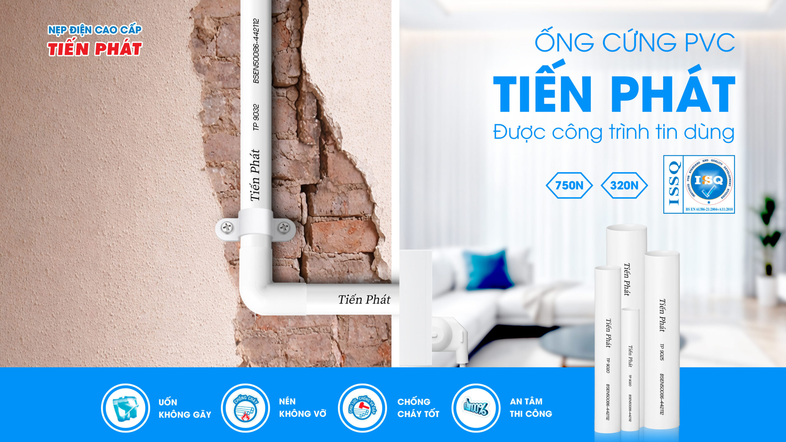 ỐNG CỨNG PVC TIẾN PHÁT ĐƯỢC CÔNG TRÌNH TIN DÙNG 🏗️