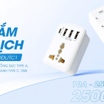 Ổ CẮM DU LỊCH TPE – ODL/TC1: TIỆN ÍCH 5 TRONG 1